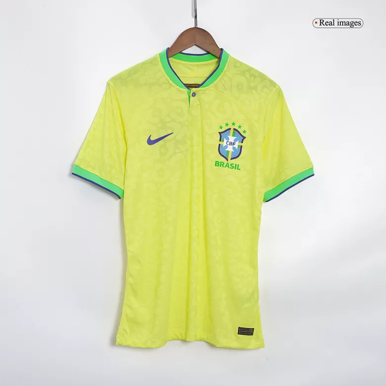 Kandiny Hombre Camiseta Brasil Richarlison #9 Amarillo 1ª Equipación 22-24  La Camisa Chile