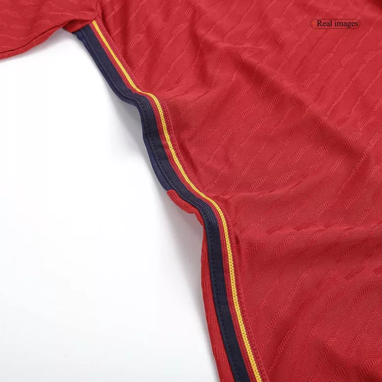 Camiseta Auténtica PEDRI #26 España 2022 Primera Equipación Copa del Mundo Local Hombre - Versión Jugador - camisetasfutbol