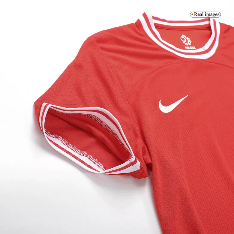 Camiseta Futbol Visitante Copa del Mundo de Hombre Polonia 2022 con Número de LEWANDOWSKI #9 - camisetasfutbol