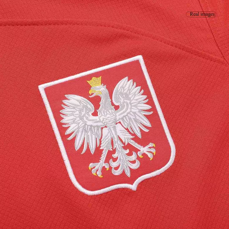 Camiseta Futbol Visitante Copa del Mundo de Hombre Polonia 2022 con Número de LEWANDOWSKI #9 - camisetasfutbol
