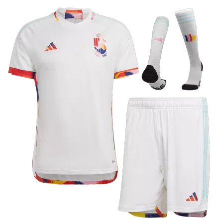 Conjunto Completo Bélgica 2022 Segunda Equipación Visitante Copa del Mundo Hombre (Camiseta + Pantalón Corto + Calcetines) - camisetasfutbol