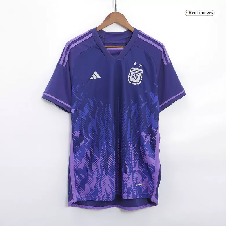 Camiseta Futbol Visitante Copa del Mundo de Hombre Argentina 2022 con Número de DI MARIA #11 - camisetasfutbol