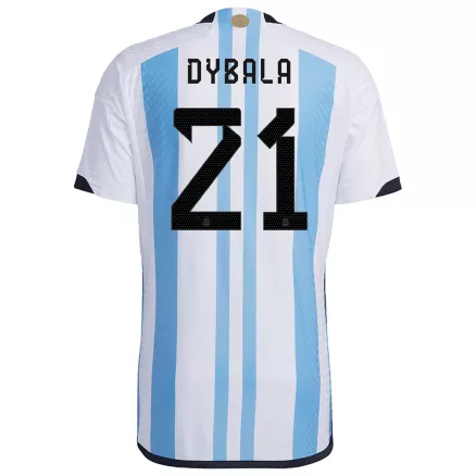 Camiseta Auténtica DYBALA #21 Argentina 2022 Primera Equipación Copa del Mundo Local Hombre - Versión Jugador - camisetasfutbol