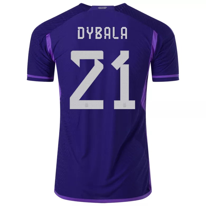 Camiseta Auténtica DYBALA #21 Argentina 2022 Segunda Equipación Visitante Copa del Mundo Hombre - Versión Jugador - camisetasfutbol