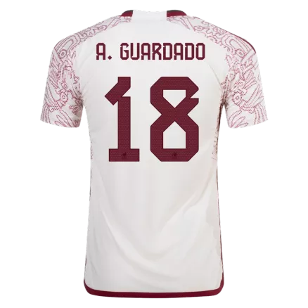 Camiseta Auténtica A.GUARDADO #18 Mexico 2022 Segunda Equipación Visitante Copa del Mundo Hombre Adidas - Versión Jugador - camisetasfutbol