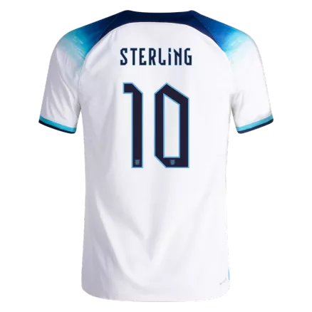 Camiseta Auténtica STERLING #10 Inglaterra 2022 Primera Equipación Copa del Mundo Local Hombre - Versión Jugador - camisetasfutbol