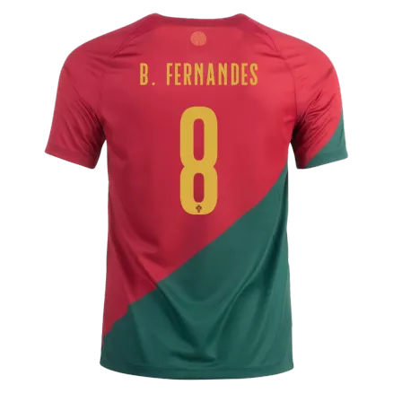 Camiseta Futbol Local Copa del Mundo de Hombre Portugal 2022 con Número de B.FERNANDES #8 - camisetasfutbol