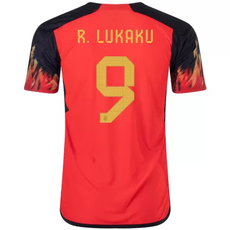 Camiseta Auténtica R.LUKAKU #9 Bélgica 2022 Primera Equipación Copa del Mundo Local Hombre - Versión Jugador - camisetasfutbol