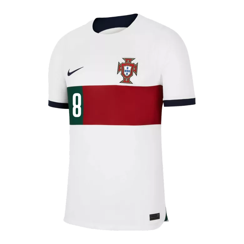 Camiseta Futbol Visitante Copa del Mundo de Hombre Portugal 2022 con Número de B.FERNANDES #8 - camisetasfutbol