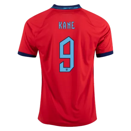 Camiseta Futbol Visitante Copa del Mundo de Hombre Inglaterra 2022 con Número de KANE #9 - camisetasfutbol