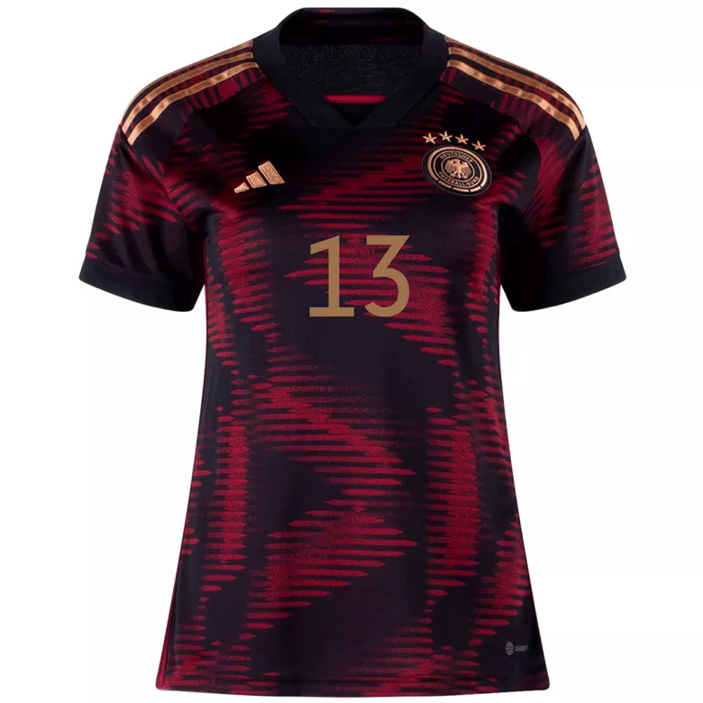 Camiseta MÜLLER #13 Alemania 2022 Segunda Equipación Visitante Copa del Mundo Mujer - Versión Hincha - camisetasfutbol