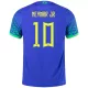 Camiseta Futbol Visitante de Hombre Brazil 2022 con Número de NEYMAR JR #10 -Version Jugador - camisetasfutbol