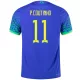 Camiseta Futbol Visitante de Hombre Brazil 2022 con Número de P.Coutinho #11 -Version Jugador - camisetasfutbol