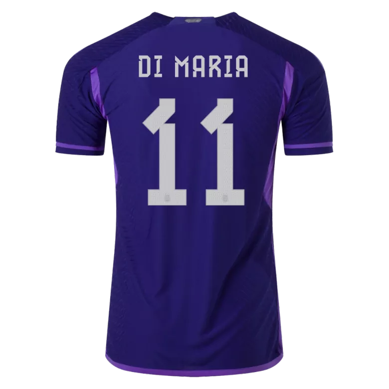 Camiseta Auténtica DI MARIA #11 Argentina 2022 Segunda Equipación Visitante Copa del Mundo Hombre - Versión Jugador - camisetasfutbol