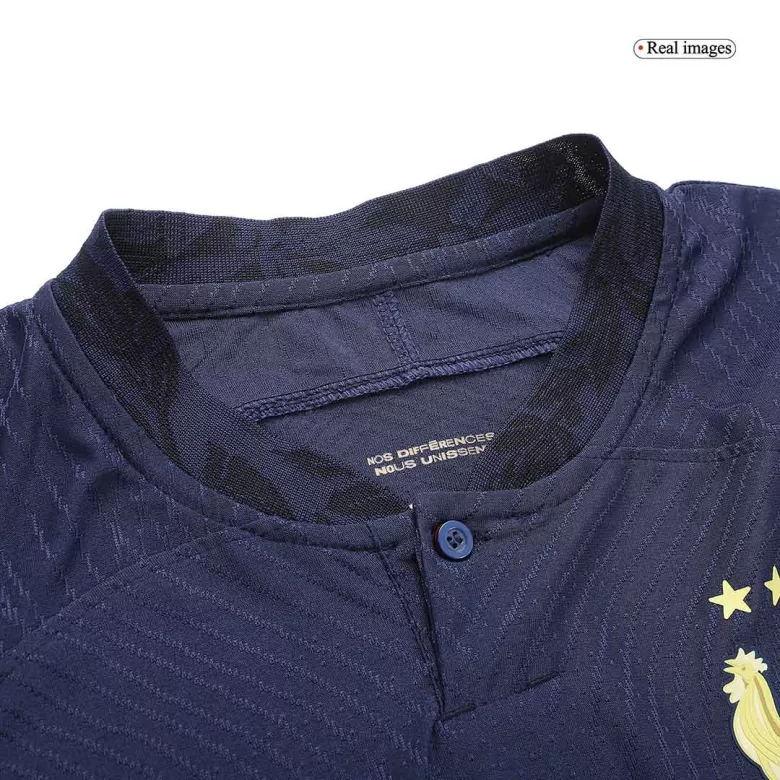 Camiseta Auténtica MBAPPE #10 Francia 2022 Primera Equipación Copa del Mundo Local Hombre - Versión Jugador - camisetasfutbol