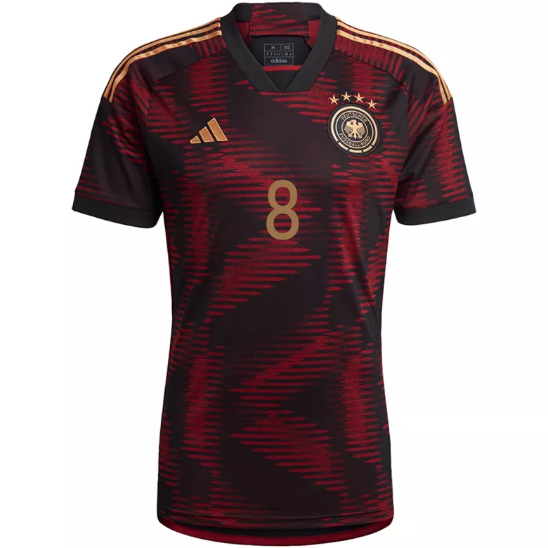 Camiseta Futbol Visitante Copa del Mundo de Hombre Alemania 2022 con Número de GORETZKA #8 - camisetasfutbol