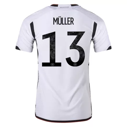 Camiseta Auténtica MÜLLER #13 Alemania 2022 Primera Equipación Copa del Mundo Local Hombre - Versión Jugador - camisetasfutbol