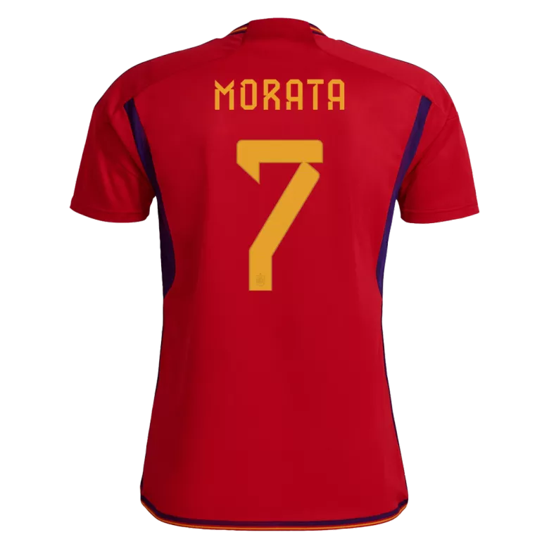Camiseta Futbol Local Copa del Mundo de Hombre España 2022 con Número de MORATA #7 - camisetasfutbol
