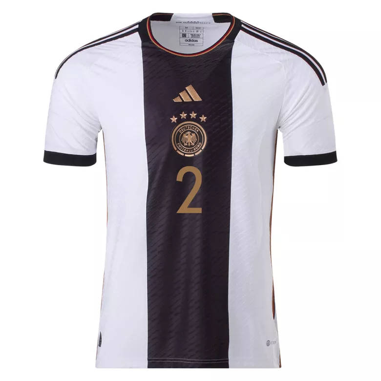 Camiseta Auténtica RÜDIGER #2 Alemania 2022 Primera Equipación Copa del Mundo Local Hombre - Versión Jugador - camisetasfutbol