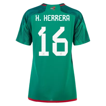 Camiseta H.HERRERA #16 Mexico 2022 Primera Equipación Local Mujer - Versión Hincha - camisetasfutbol