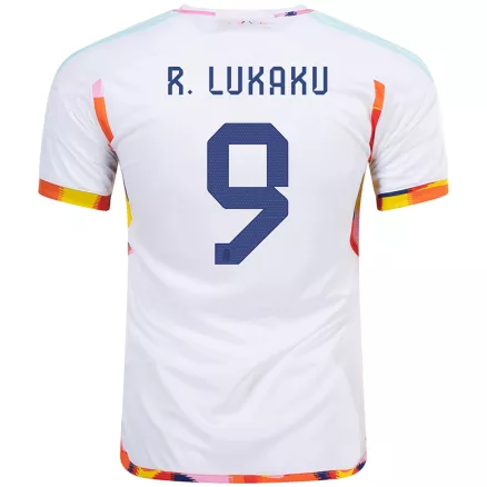 Camiseta Futbol Visitante Copa del Mundo de Hombre Bélgica 2022 con Número de R.LUKAKU #9 - camisetasfutbol
