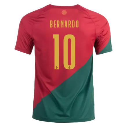 Camiseta Futbol Local Copa del Mundo de Hombre Portugal 2022 con Número de BERNARDO #10 - camisetasfutbol