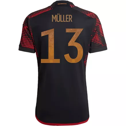 Camiseta Futbol Visitante Copa del Mundo de Hombre Alemania 2022 con Número de MÜLLER #13 - camisetasfutbol