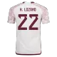 Camiseta Auténtica H.LOZANO #22 Mexico 2022 Segunda Equipación Visitante Copa del Mundo Hombre Adidas - Versión Jugador - camisetasfutbol