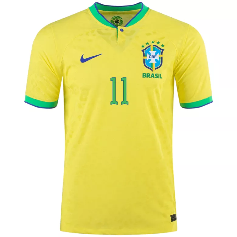 Camiseta Auténtica P.Coutinho #11 Brazil 2022 Primera Equipación Local Hombre - Versión Jugador - camisetasfutbol