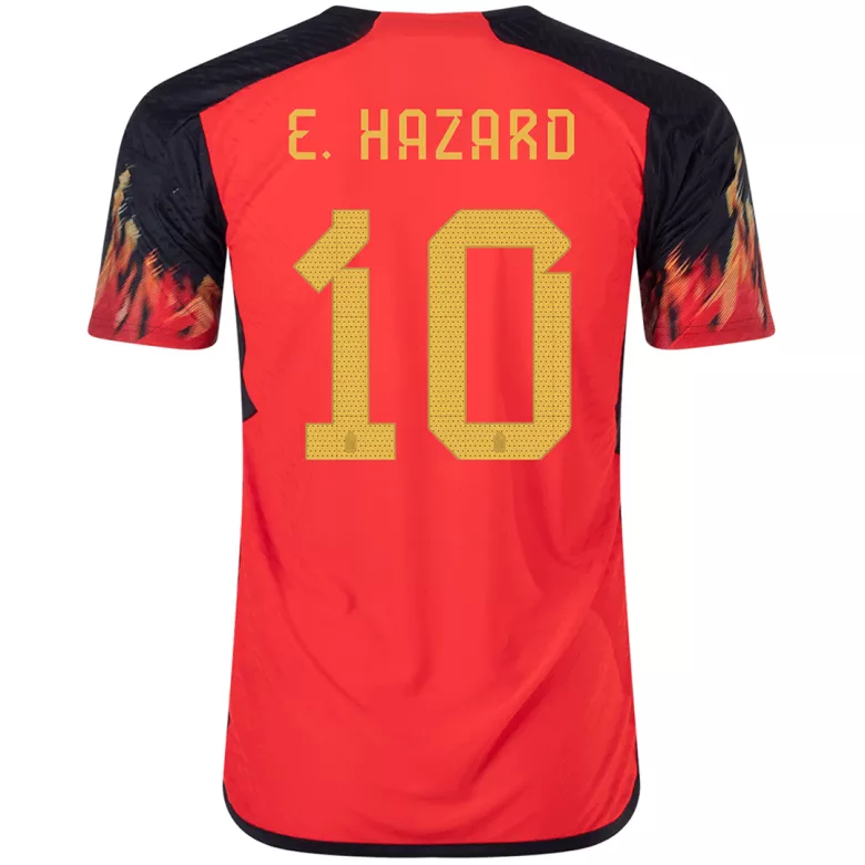 Camiseta Auténtica E. HAZARD #10 Bélgica 2022 Primera Equipación Copa del Mundo Local Hombre - Versión Jugador - camisetasfutbol
