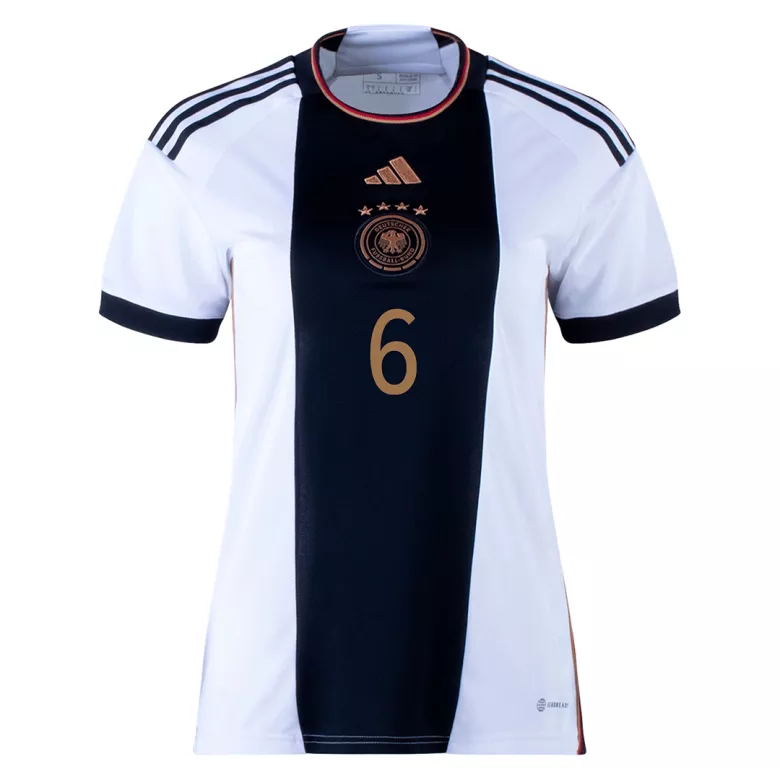 Camiseta KIMMICH #6 Alemania 2022 Primera Equipación Copa del Mundo Local Mujer - Versión Hincha - camisetasfutbol