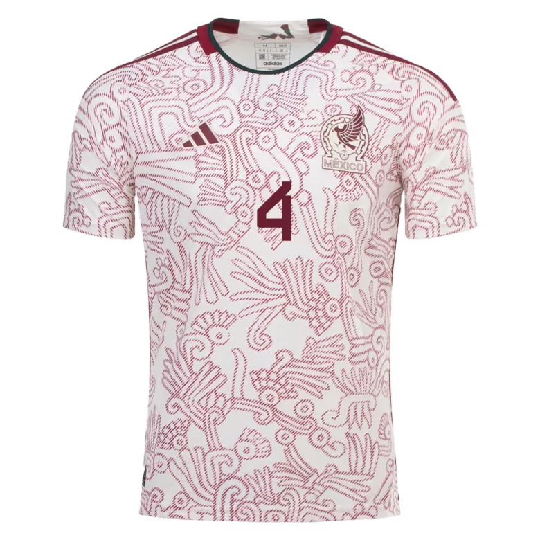 Camiseta Auténtica E.ÁLVAREZ #4 Mexico 2022 Segunda Equipación Visitante Copa del Mundo Hombre - Versión Jugador - camisetasfutbol