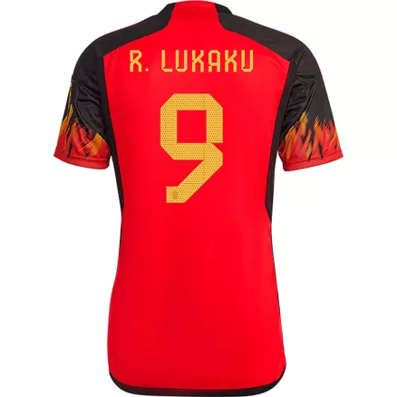 Camiseta Futbol Local Copa del Mundo de Hombre Bélgica 2022 con Número de R.LUKAKU #9 - camisetasfutbol