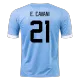 Camiseta Futbol Local Copa del Mundo de Hombre Uruguay 2022 con Número de E.CAVANI #21 - camisetasfutbol
