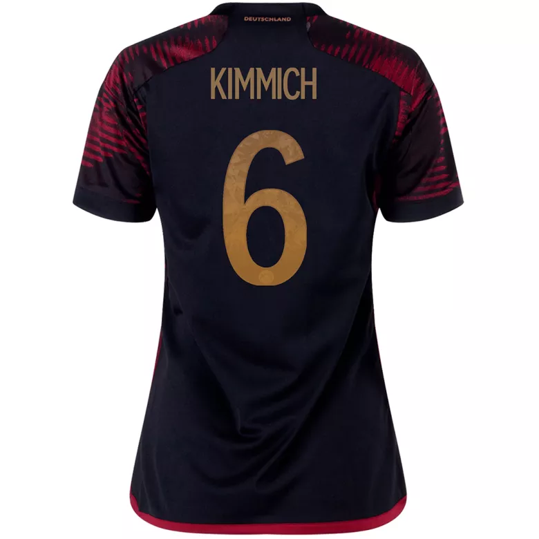 Camiseta KIMMICH #6 Alemania 2022 Segunda Equipación Visitante Copa del Mundo Mujer - Versión Hincha - camisetasfutbol
