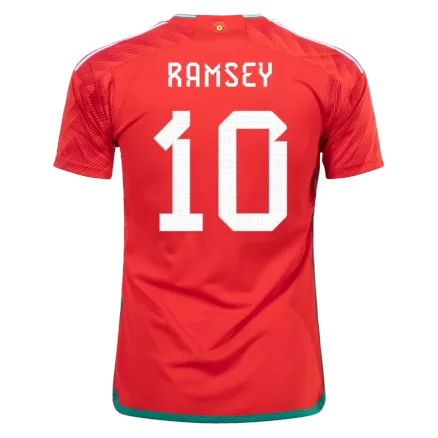 Camiseta Futbol Local Copa del Mundo de Hombre Gales 2022 con Número de RAMSEY #10 - camisetasfutbol