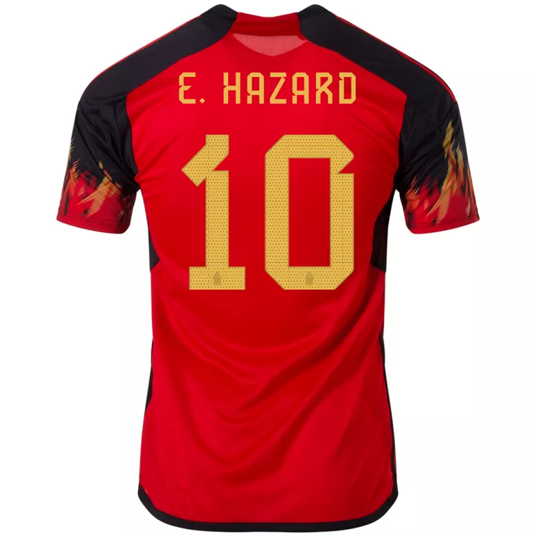Camiseta Futbol Local Copa del Mundo de Hombre Bélgica 2022 con Número de E. HAZARD #10 - camisetasfutbol