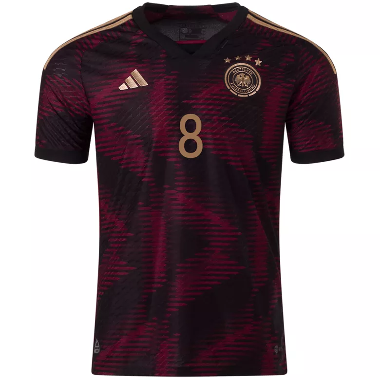 Camiseta Auténtica GORETZKA #8 Alemania 2022 Segunda Equipación Visitante Copa del Mundo Hombre - Versión Jugador - camisetasfutbol