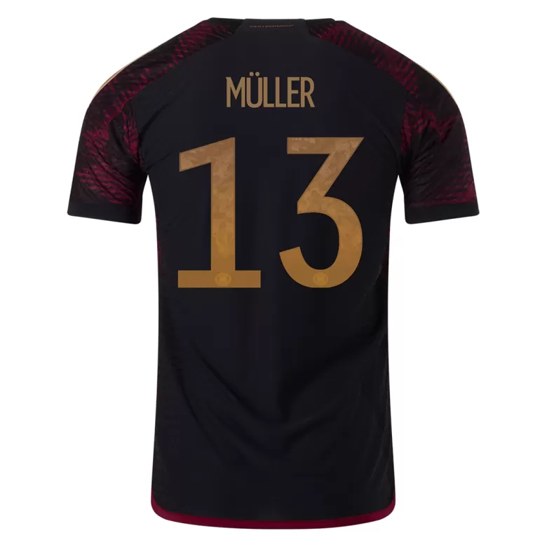 Camiseta Auténtica MÜLLER #13 Alemania 2022 Segunda Equipación Visitante Copa del Mundo Hombre - Versión Jugador - camisetasfutbol