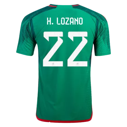 Camiseta Auténtica H.LOZANO #22 Mexico 2022 Primera Equipación Local Hombre Adidas - Versión Jugador - camisetasfutbol