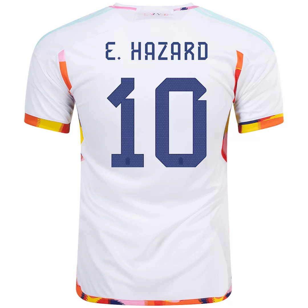Camiseta de Visitante Copa del Mundo Bélgica 2022 E. HAZARD #10 | CamisetasFutbol.cn