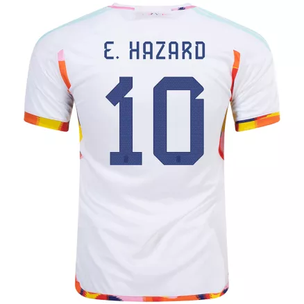 Camiseta Futbol Visitante Copa del Mundo de Hombre Bélgica 2022 con Número de E. HAZARD #10 - camisetasfutbol
