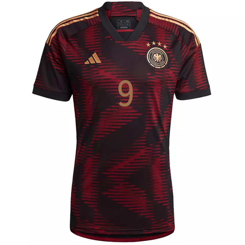 Camiseta Futbol Visitante Copa del Mundo de Hombre Alemania 2022 con Número de WERNER #9 - camisetasfutbol
