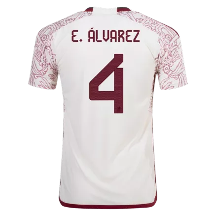 Camiseta Auténtica E.ÁLVAREZ #4 Mexico 2022 Segunda Equipación Visitante Copa del Mundo Hombre Adidas - Versión Jugador - camisetasfutbol