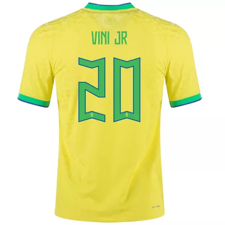 Camiseta Auténtica VINI JR #20 Brazil 2022 Primera Equipación Local Hombre - Versión Jugador - camisetasfutbol