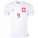 Camiseta de Fútbol LEWANDOWSKI #9 Personalizada 1ª Polonia 2022 Copa Mundial - camisetasfutbol