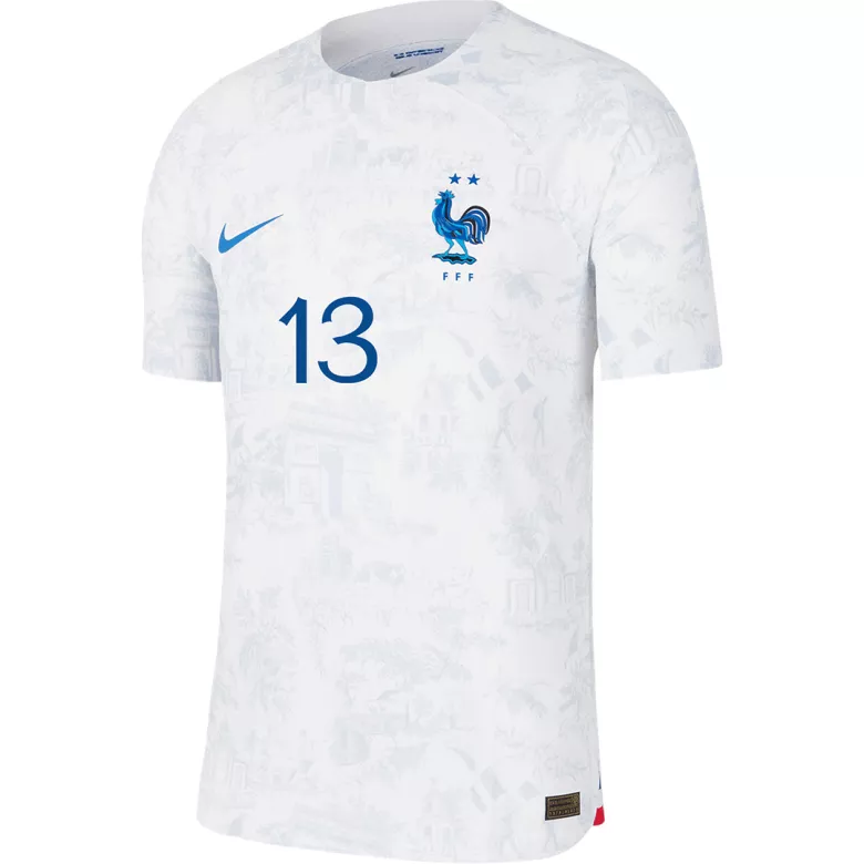 Camiseta Auténtica KANTE #13 Francia 2022 Segunda Equipación Visitante Copa del Mundo Hombre - Versión Jugador - camisetasfutbol