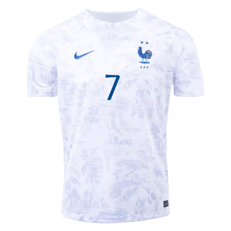 Camiseta Futbol Visitante Copa del Mundo de Hombre Francia 2022 con Número de GRIEZMANN #7 - camisetasfutbol