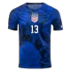 Camiseta Futbol Visitante Copa del Mundo de Hombre USA 2022 con Número de MORGAN #13 - camisetasfutbol