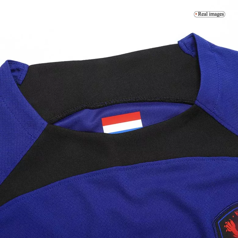 Camiseta Auténtica F.DE JONG #21 Holanda 2022 Segunda Equipación Visitante Copa del Mundo Hombre - Versión Jugador - camisetasfutbol